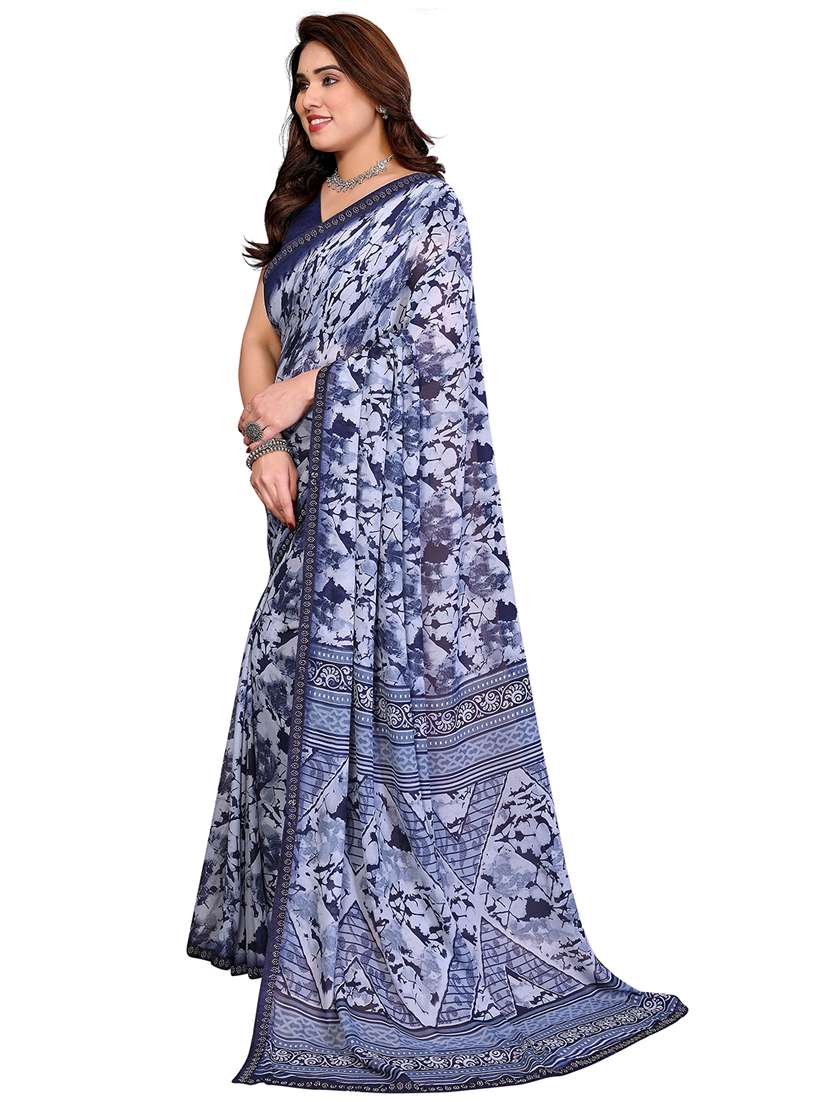 women printed casual wear saree with blouse - 22384809 -  Standard Image - 2