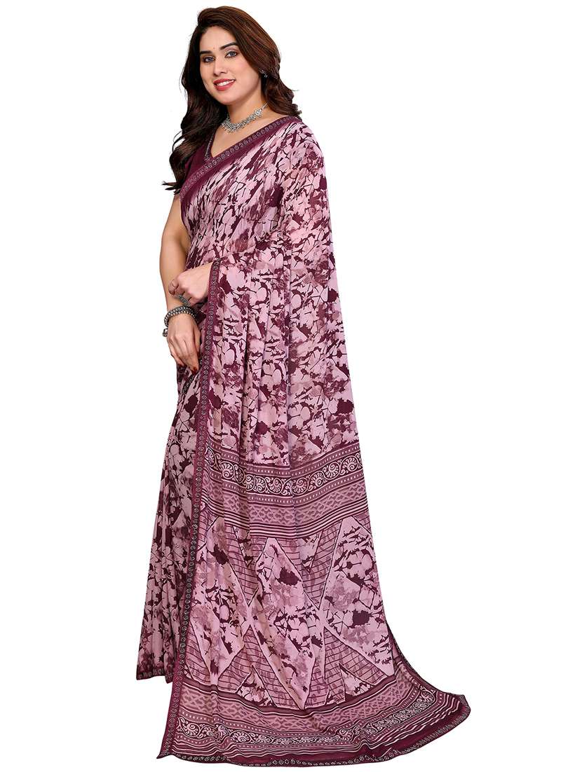 women printed casual wear saree with blouse - 22384811 -  Standard Image - 2