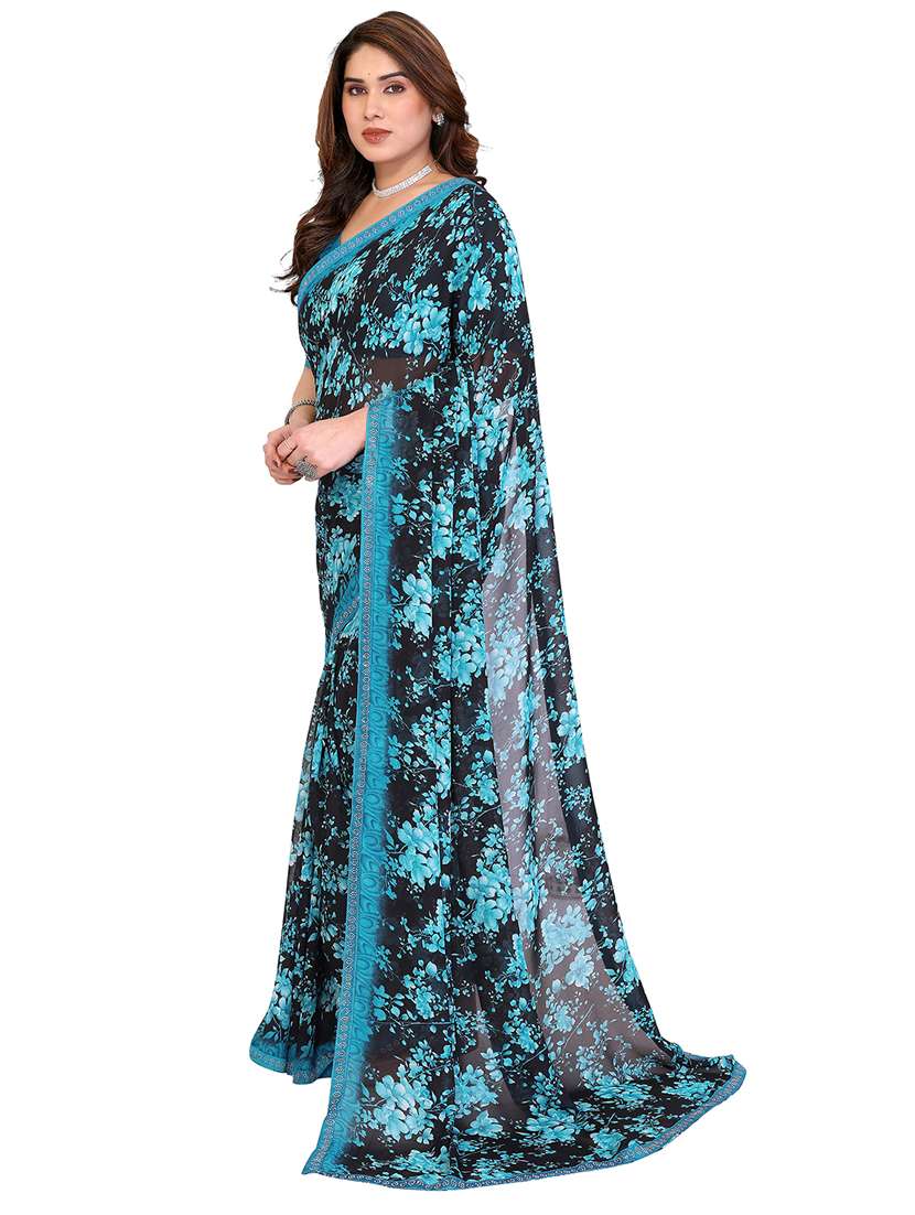 women printed casual wear saree with blouse - 22384818 -  Standard Image - 2