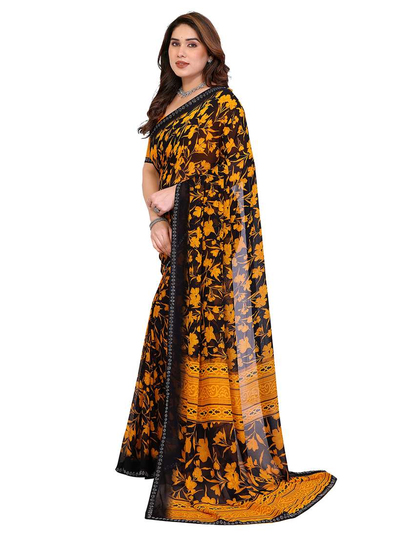 women printed casual wear saree with blouse - 22384823 -  Standard Image - 2