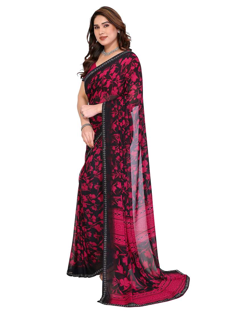 women printed casual wear saree with blouse - 22384824 -  Standard Image - 2