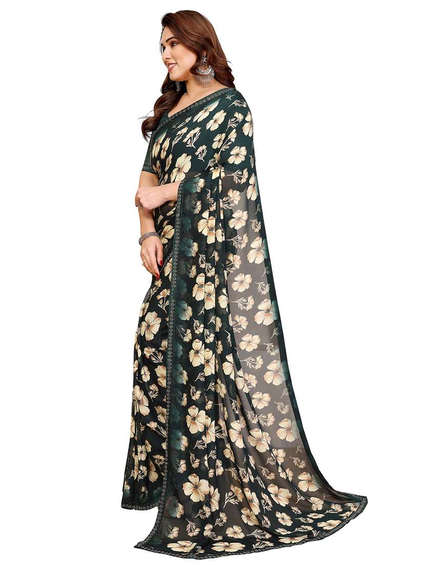 women printed casual wear saree with blouse - 22384832 -  Standard Image - 2