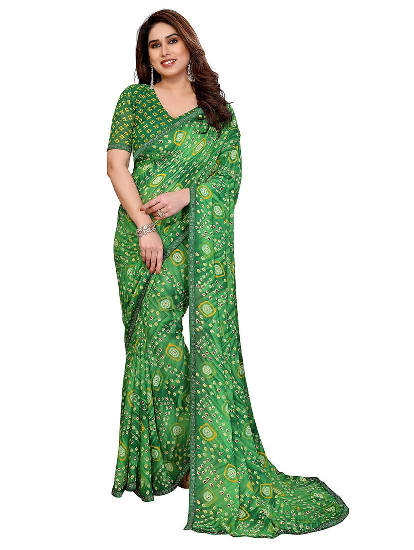 women printed casual wear saree with blouse - 22384842 -  Standard Image - 2