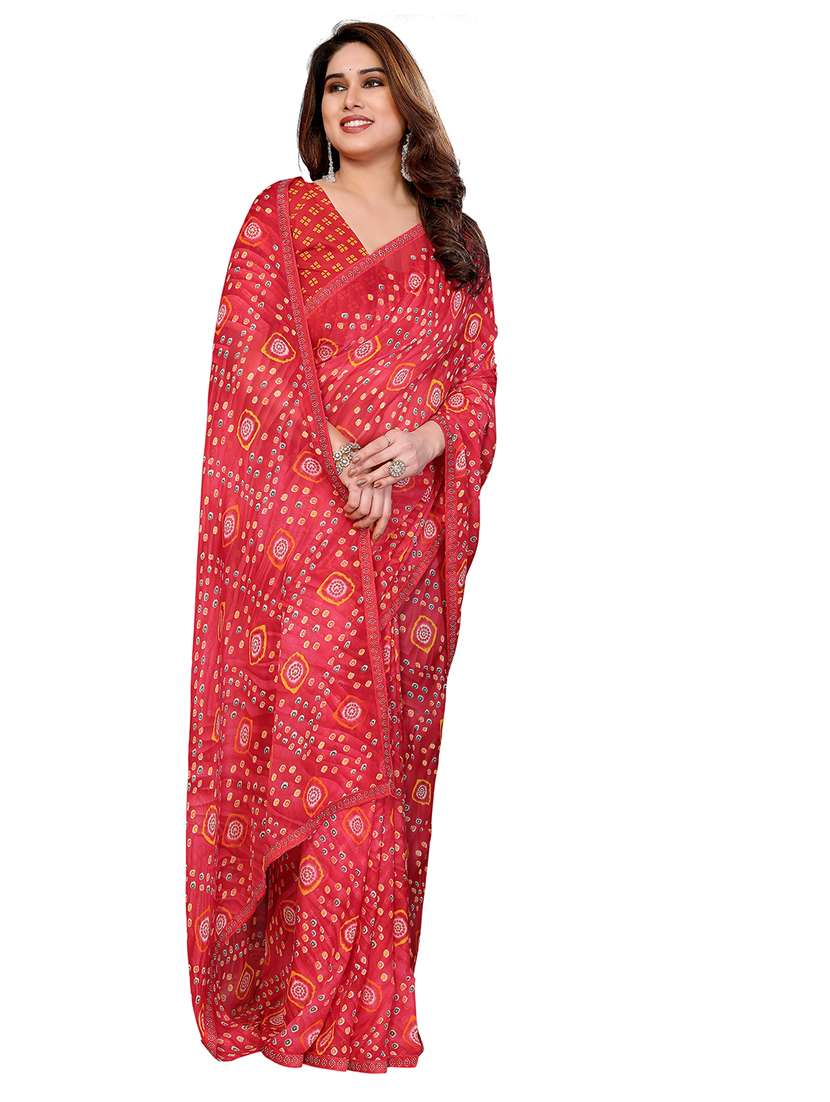 women printed casual wear saree with blouse - 22384844 -  Standard Image - 2