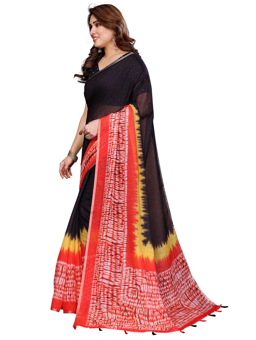 women printed casual wear saree with blouse - 22384887 -  Standard Image - 2