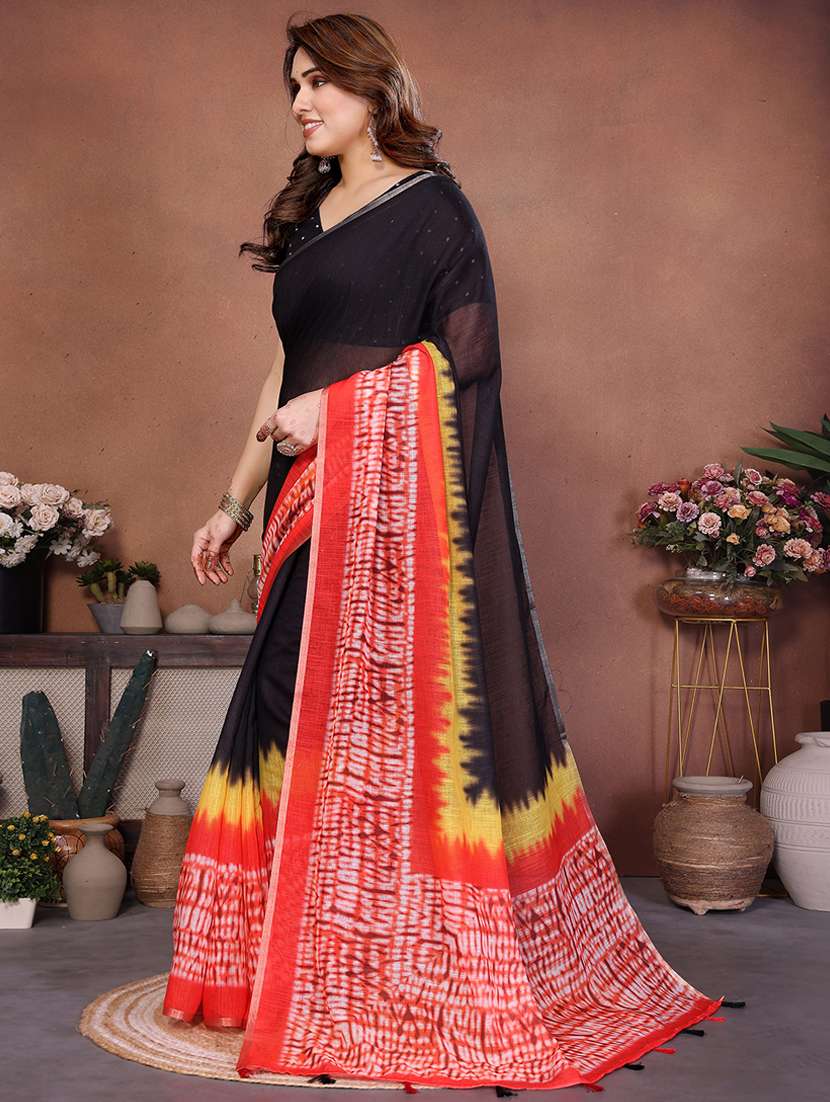women printed casual wear saree with blouse - 22385069 -  Standard Image - 2