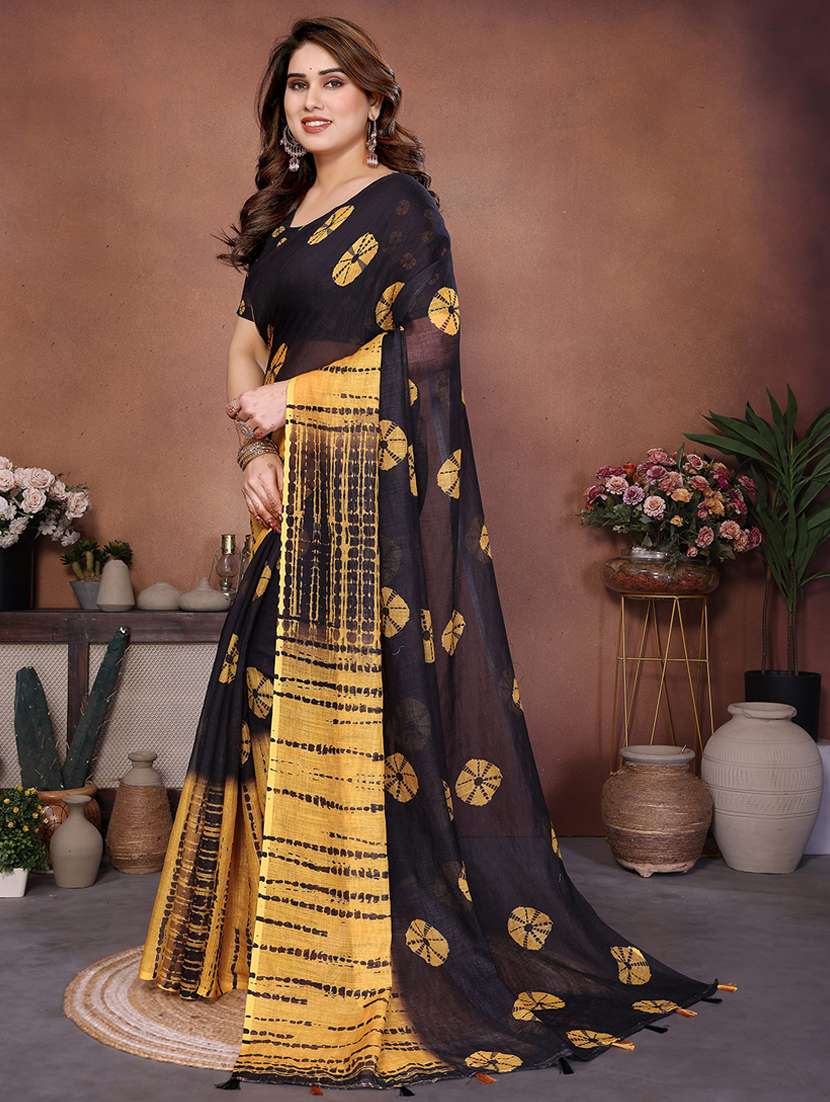 women printed casual wear saree with blouse - 22385070 -  Standard Image - 2