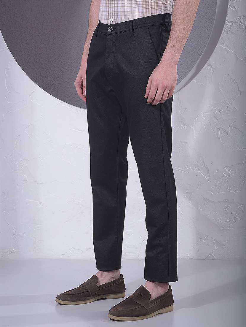 men solid mid rise chinos casual trouser - 22385080 -  Standard Image - 2