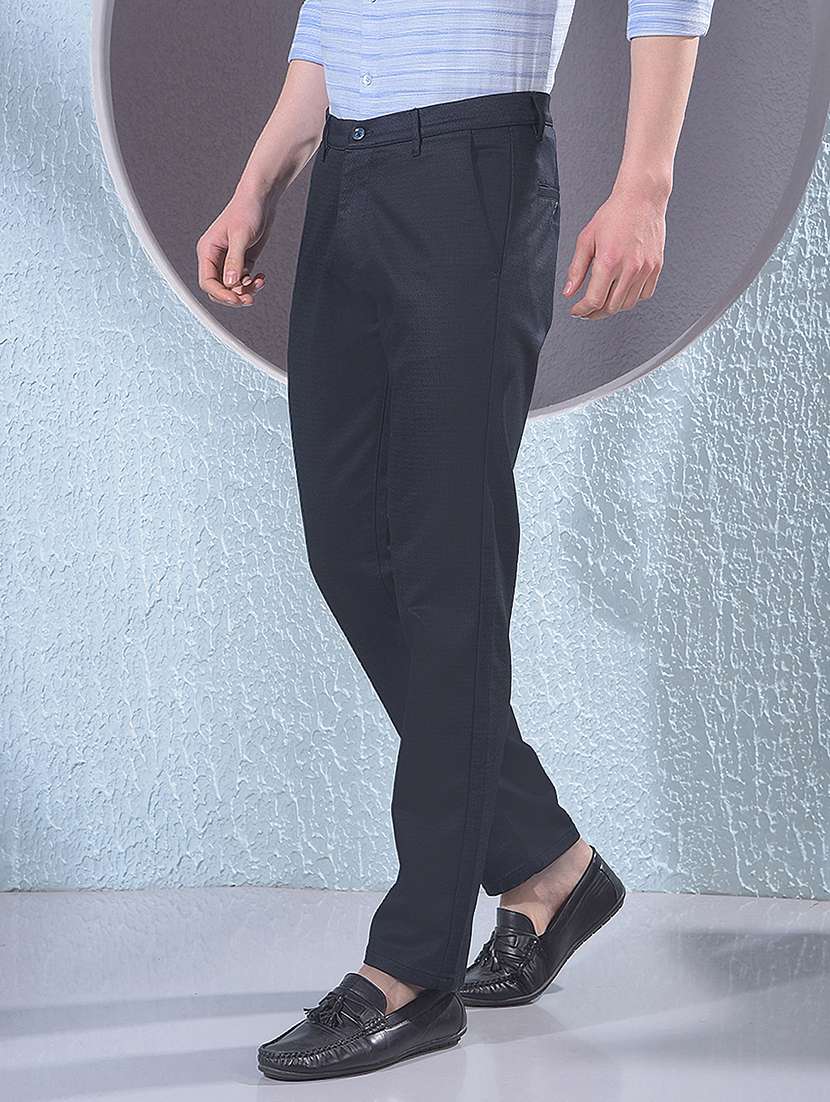 men solid mid rise chinos casual trouser - 22385081 -  Standard Image - 2