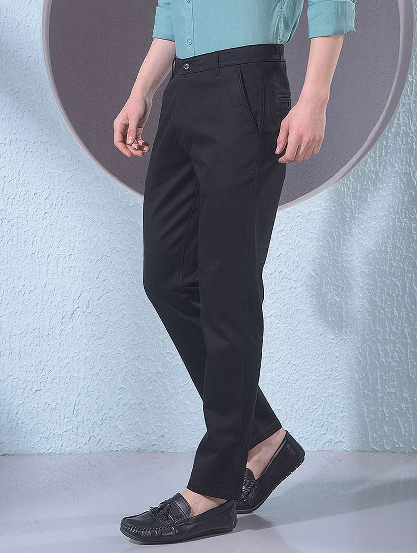 men solid mid rise chinos casual trouser - 22385105 -  Standard Image - 2