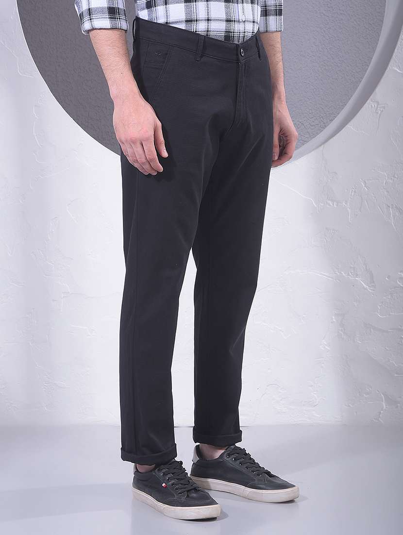 men solid mid rise chinos casual trouser - 22385111 -  Standard Image - 2