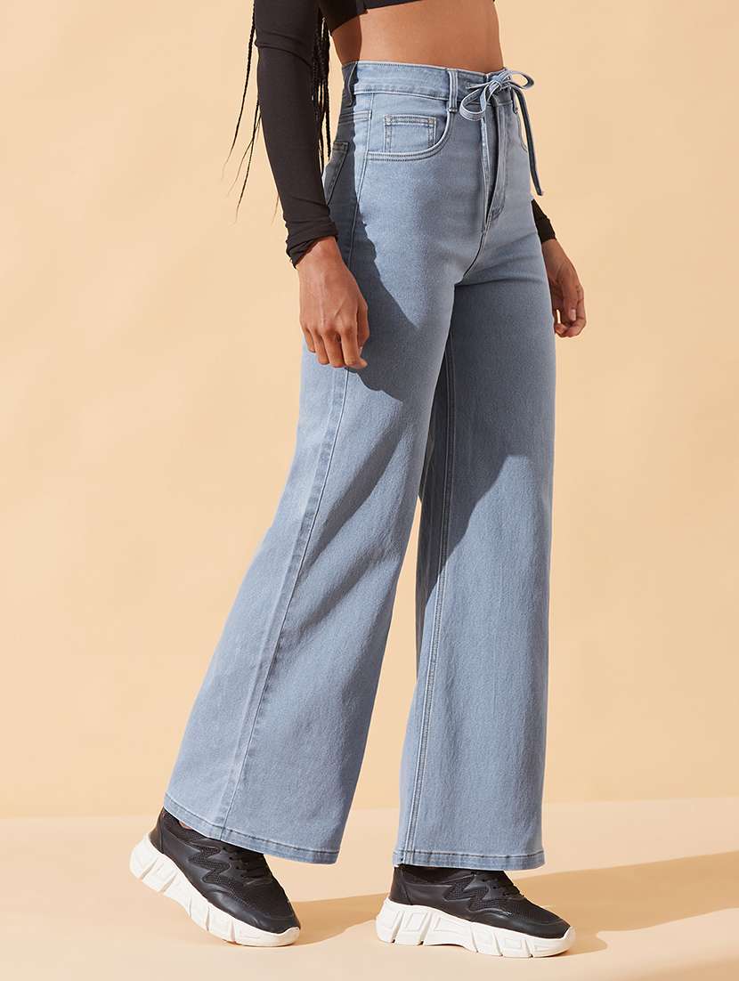 women solid high rise straight jeans - 22385160 -  Standard Image - 2