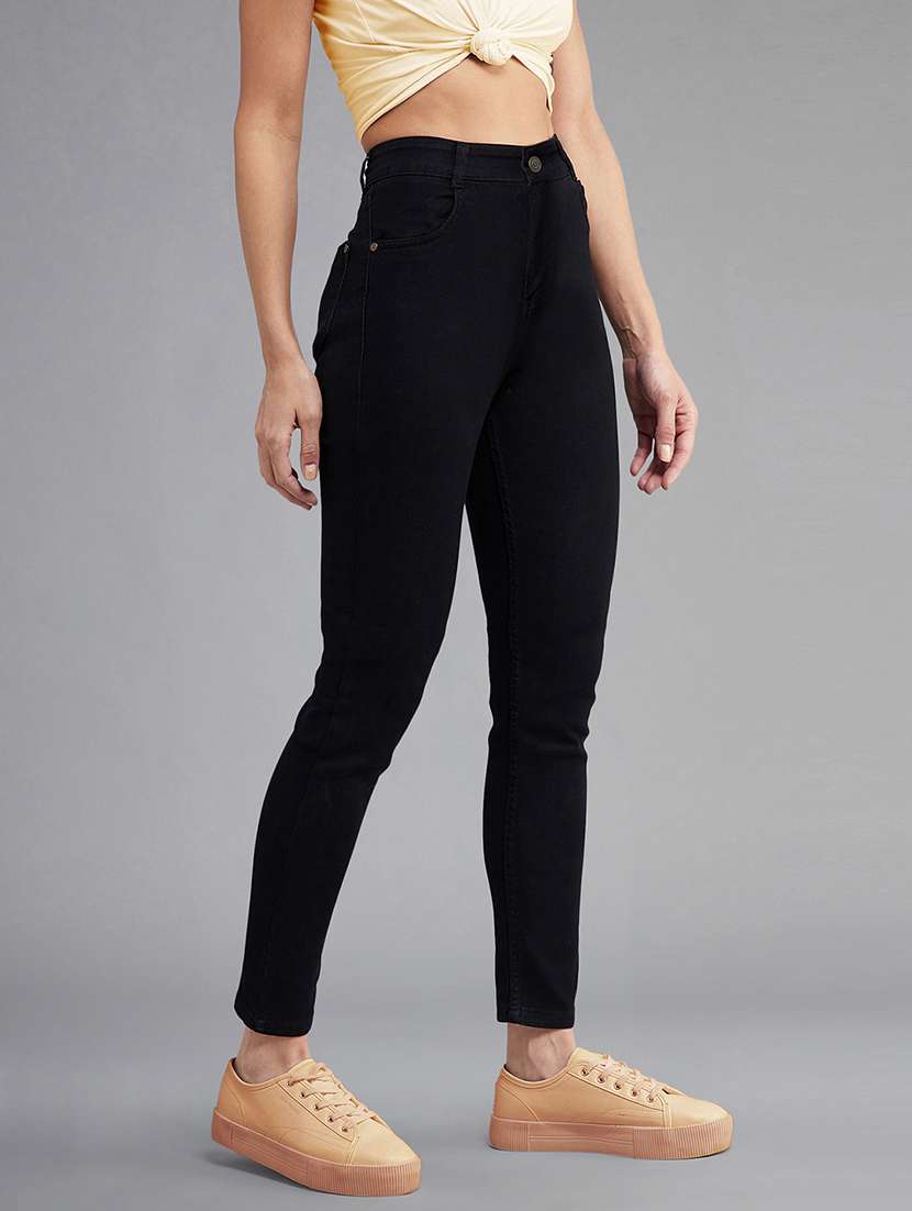 women solid high rise skinny jeans - 22385167 -  Standard Image - 2