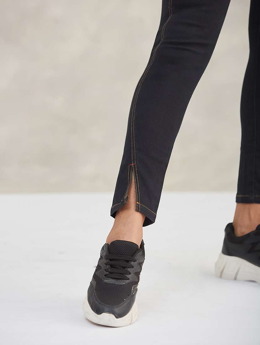 women solid high rise skinny jeans - 22385190 -  Standard Image - 2