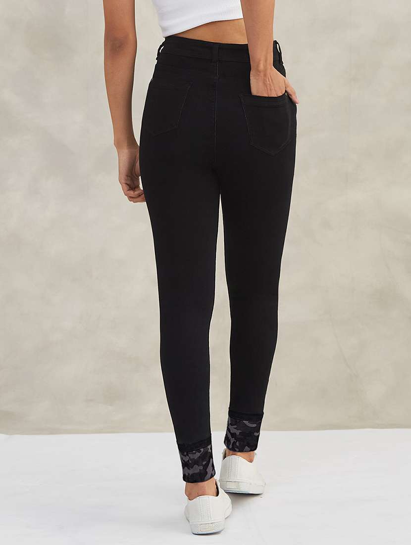women solid high rise skinny jeans - 22385191 -  Standard Image - 2