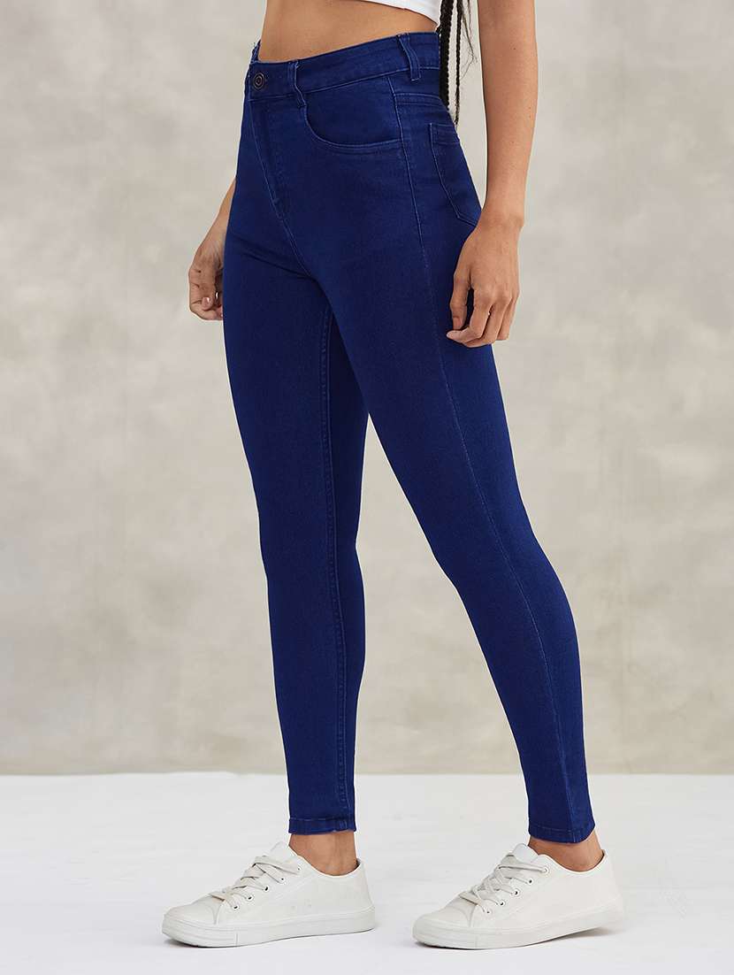 women solid high rise skinny jeans - 22385192 -  Standard Image - 2