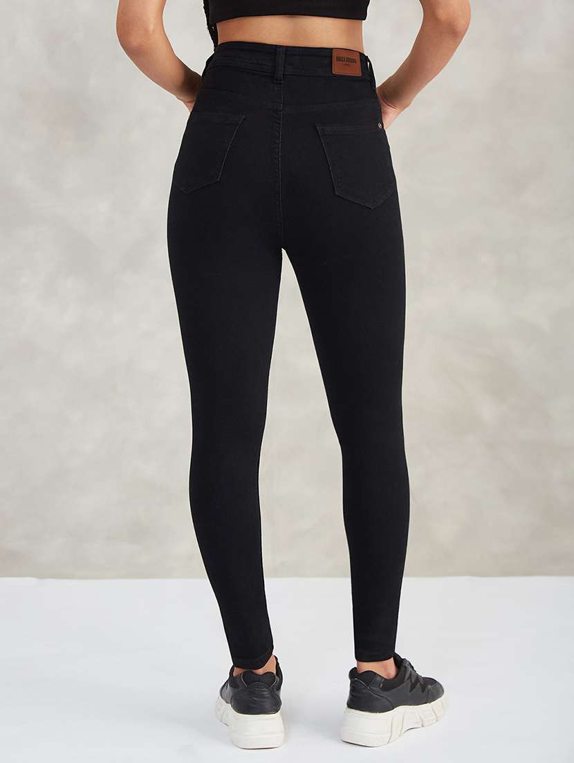 women slash knee high rise skinny jeans - 22385211 -  Standard Image - 2