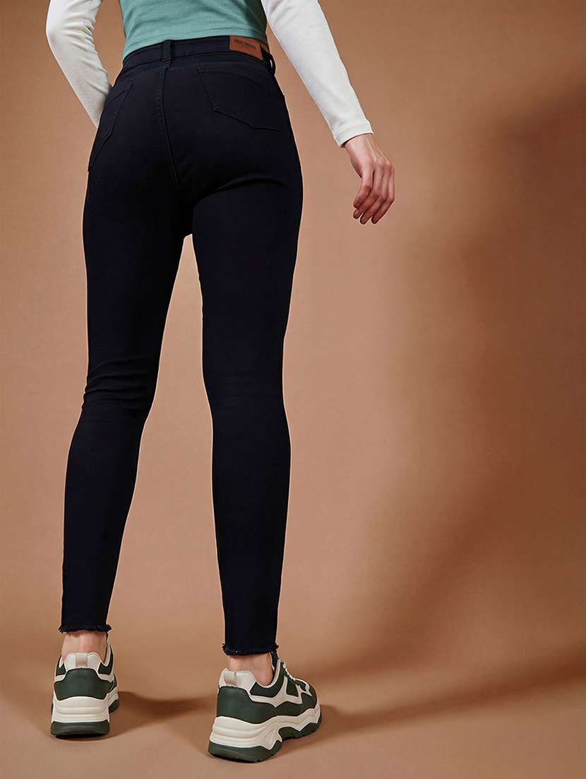 women solid high rise skinny jeans - 22385232 -  Standard Image - 2
