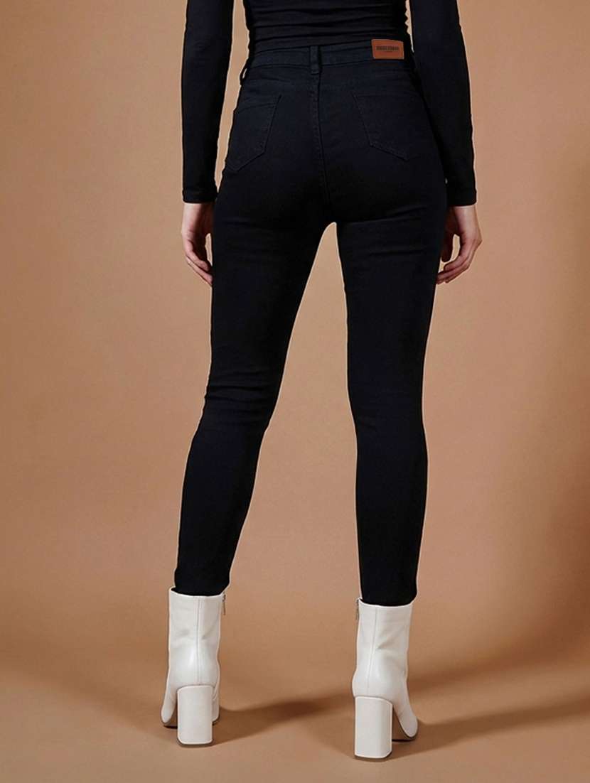women solid high rise skinny jeans - 22385233 -  Standard Image - 2