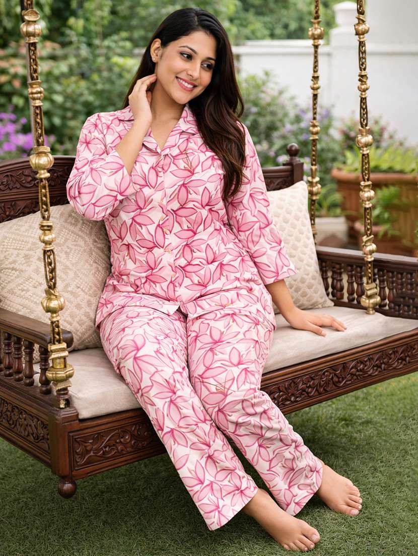 women printed shirt and trouser co-ord set - 22385552 -  Standard Image - 2