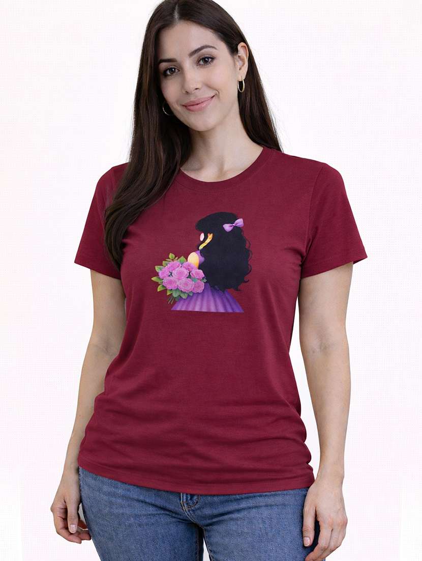 women printed short sleeve t-shirt