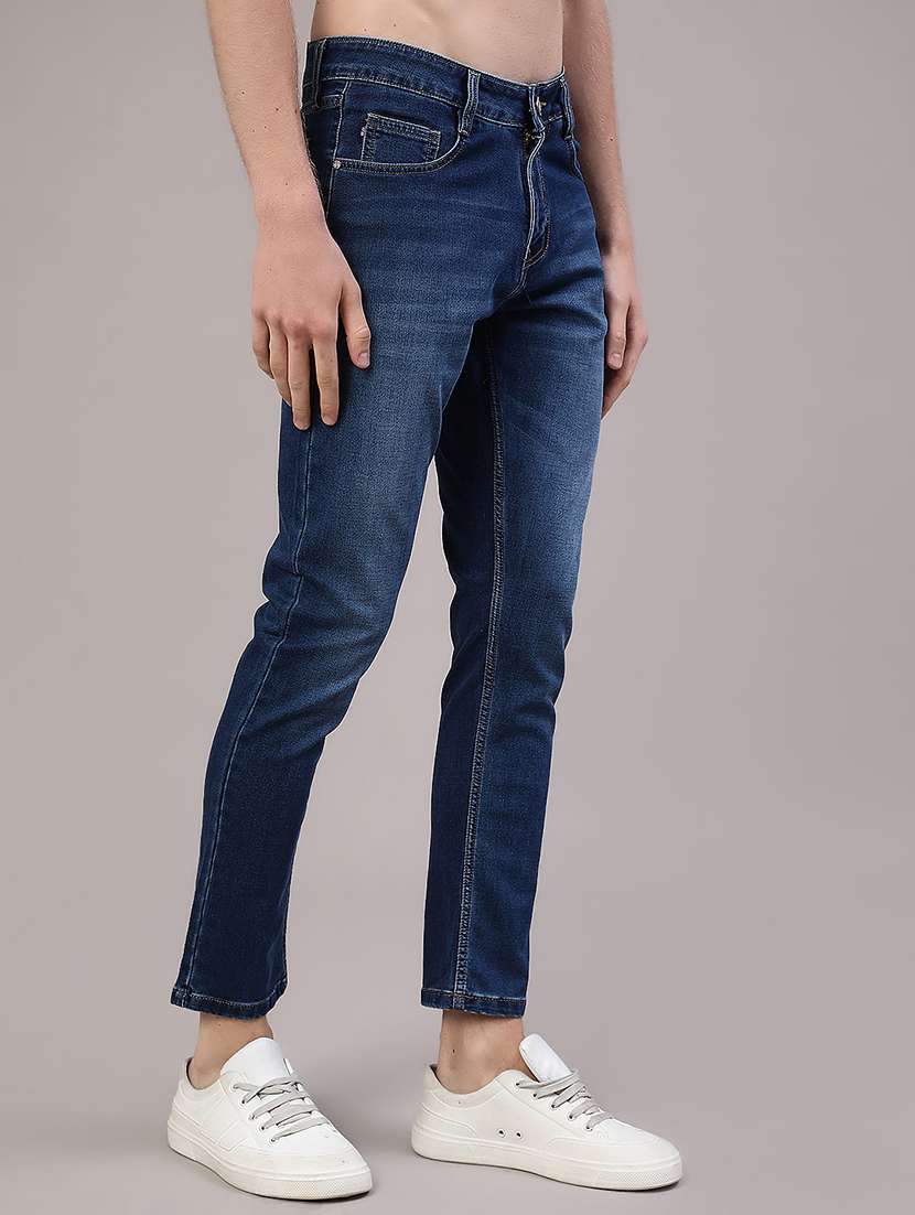 men washed mid rise slim fit jeans - 22385895 -  Standard Image - 2