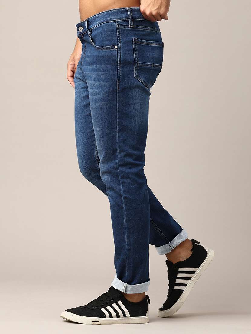 Men Washed Mid Rise Slim Fit Jeans - 22385899 -  Standard Image - 2