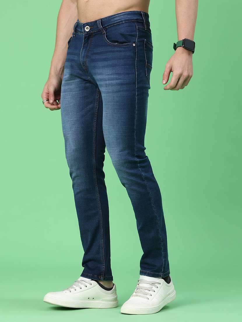 men washed mid rise slim fit jeans - 22385901 -  Standard Image - 2