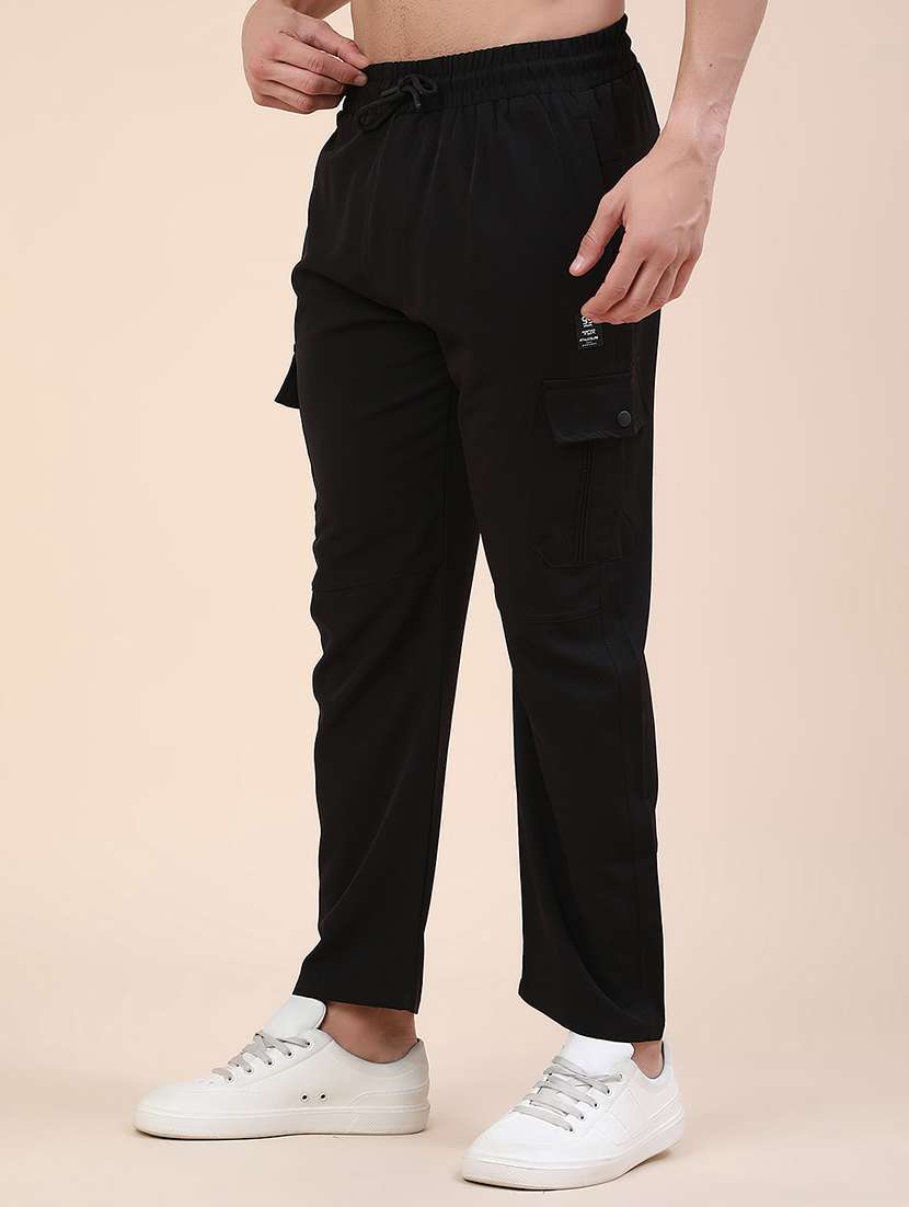 men solid mid rise regular fit cargo  - 22386438 -  Standard Image - 2