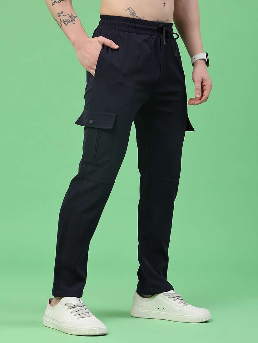 men solid mid rise regular fit cargo  - 22386439 -  Standard Image - 2