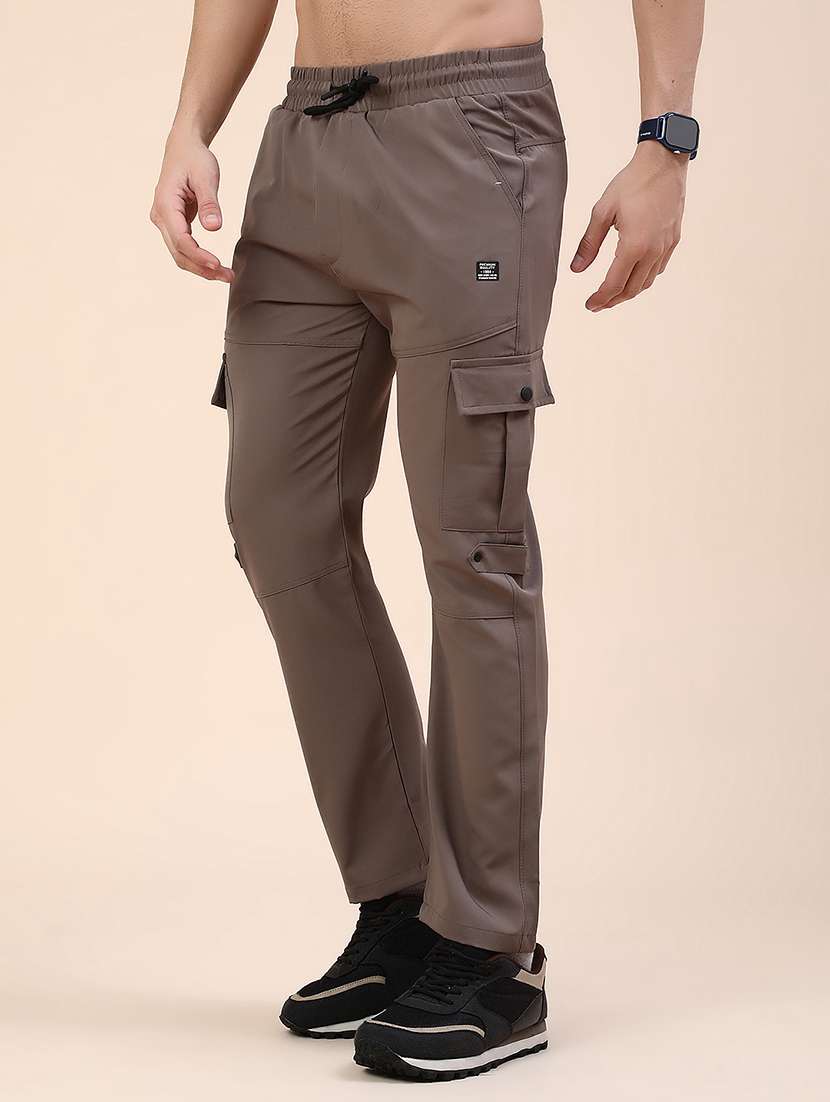 men solid mid rise regular fit cargo  - 22386456 -  Standard Image - 2