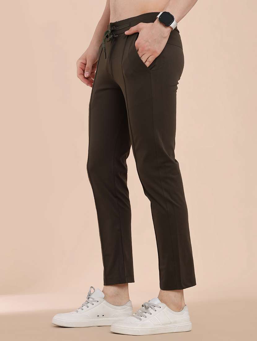 men solid mid rise slim fit track pant - 22386469 -  Standard Image - 2