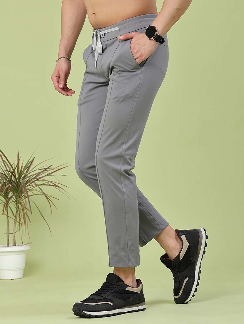 men solid mid rise flat front trouser - 22386471 -  Standard Image - 2