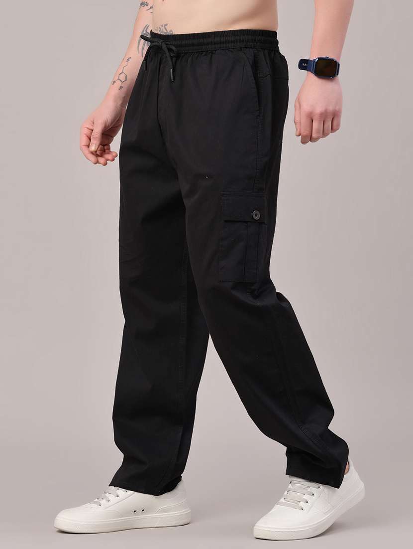 men solid mid rise relaxed fit cargo  - 22386473 -  Standard Image - 2