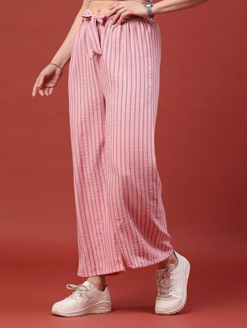 women printed mid rise wide leg trouser - 22386524 -  Standard Image - 2