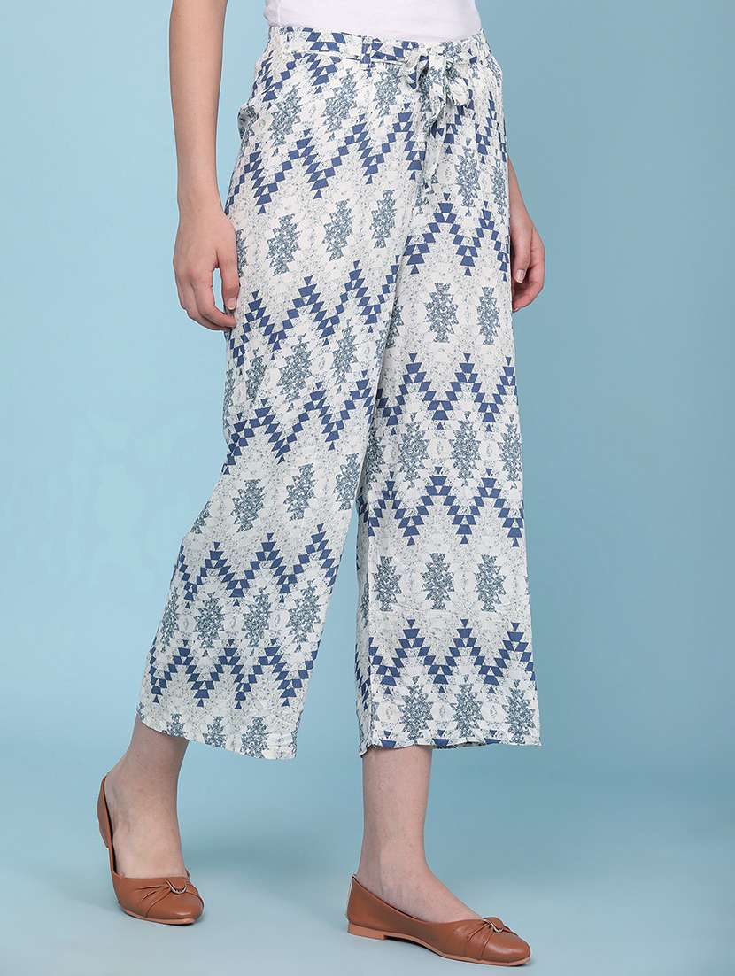 Women Printed Mid Rise Palazzo - 22386550 -  Standard Image - 2