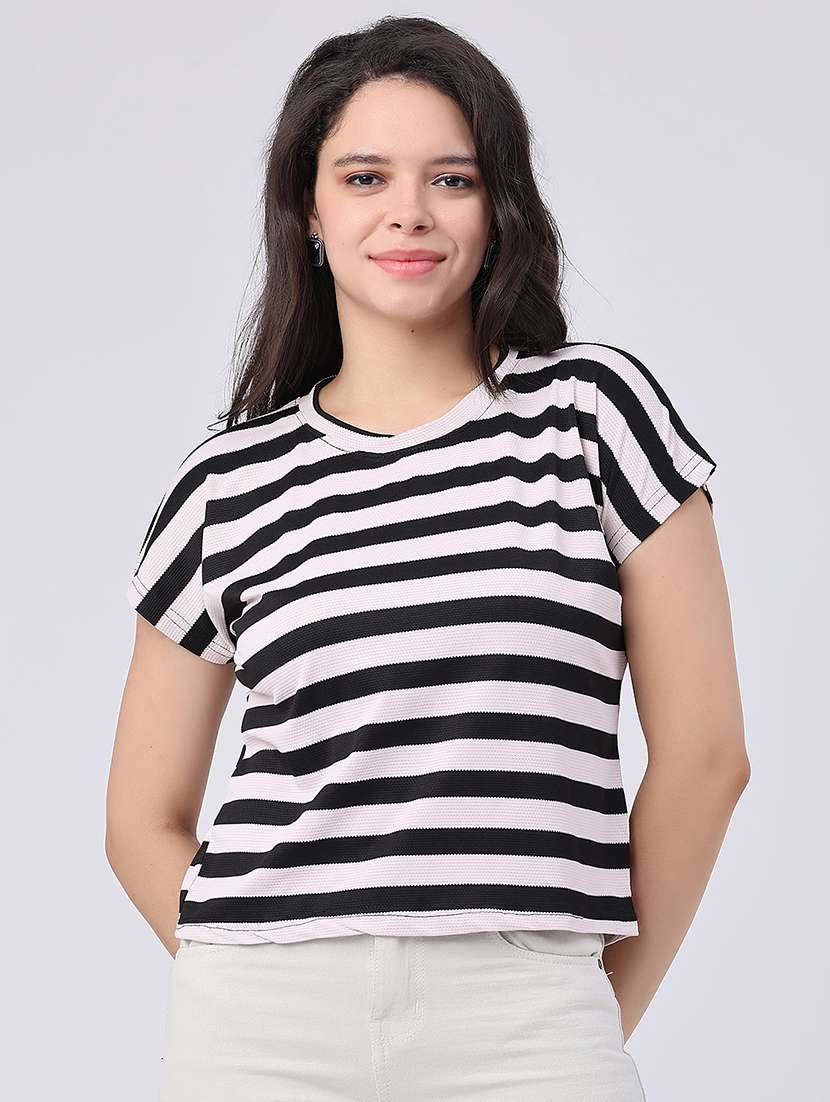 women printed round neck top - 22386635 -  Standard Image - 2