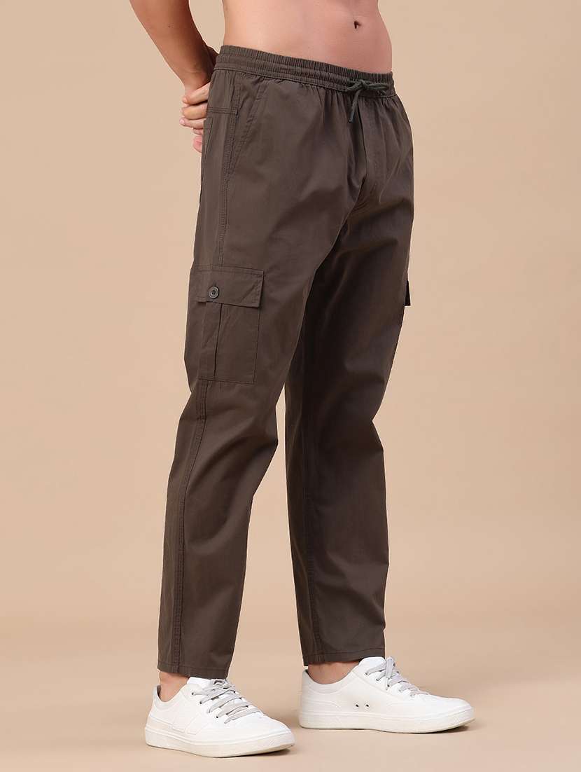 men solid mid rise regular fit cargo  - 22386657 -  Standard Image - 2