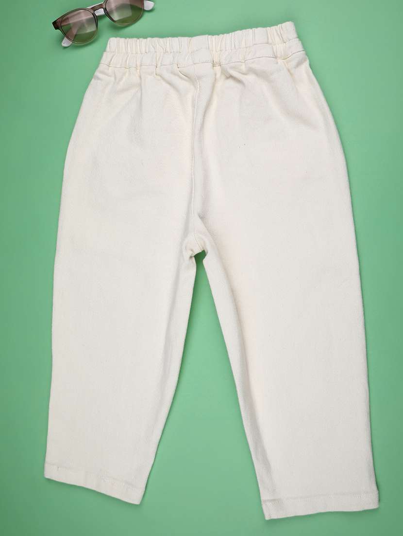 off white cotton casual trouser - 22386709 -  Standard Image - 2