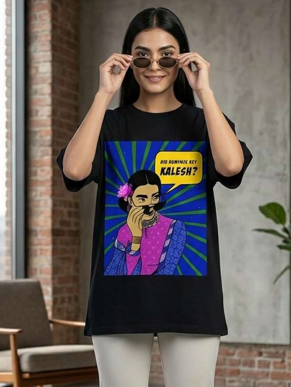 women printed short sleeve oversized t-shirt