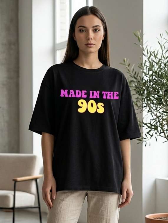 women printed short sleeve oversized t-shirt