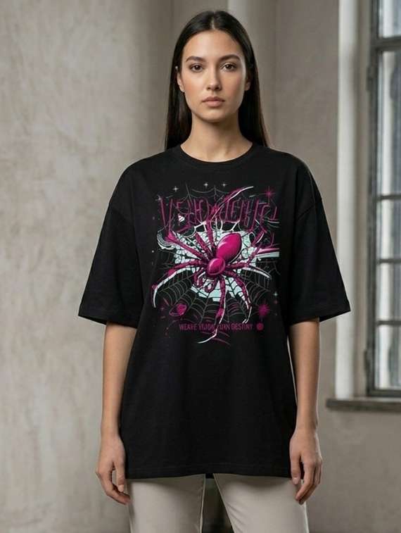 women printed short sleeve oversized t-shirt