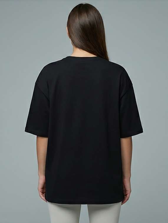 women printed short sleeve oversized t-shirt - 22387134 -  Standard Image - 2