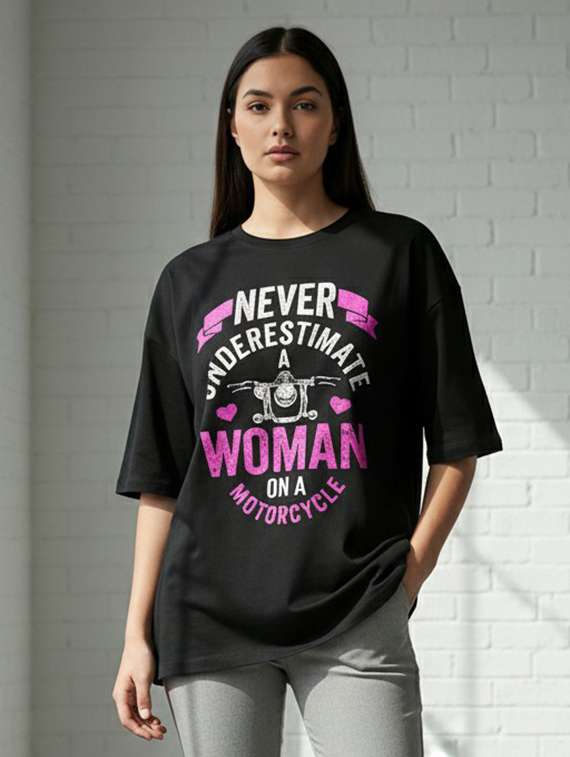women printed short sleeve oversized t-shirt