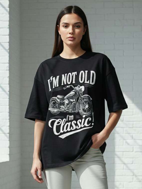 women printed short sleeve oversized t-shirt