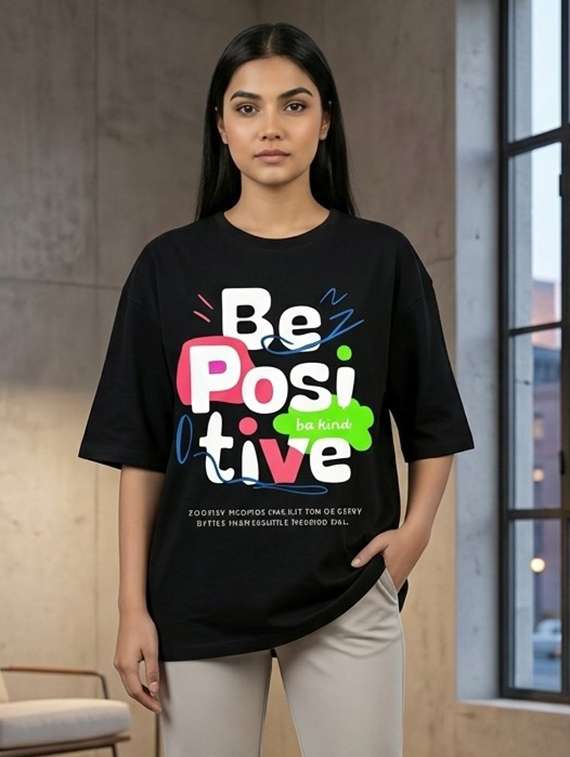 women printed short sleeve oversized t-shirt