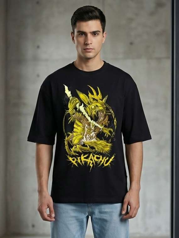 men printed short sleeve oversized t-shirt