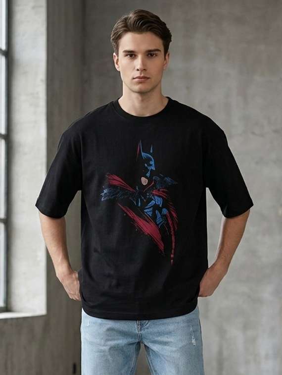 men printed short sleeve oversized t-shirt
