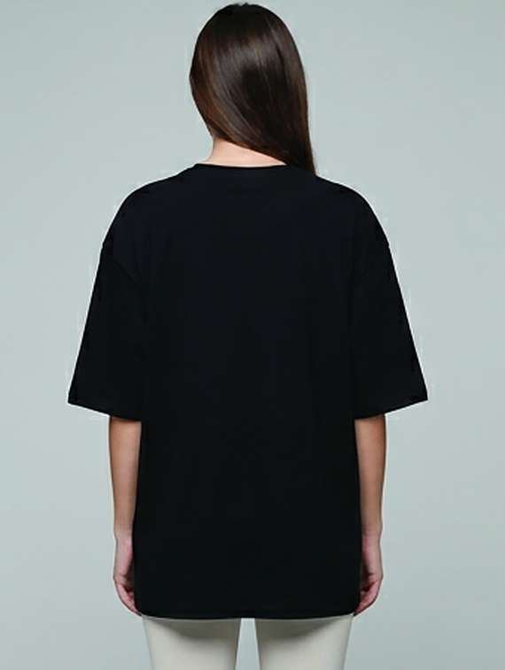 women printed short sleeve oversized t-shirt - 22387161 -  Standard Image - 2