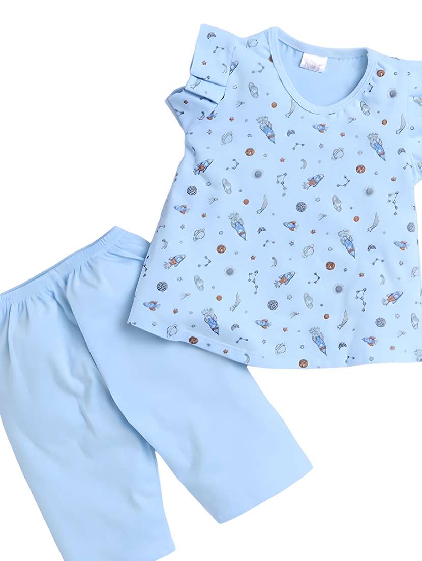 girls printed sleeveless capri set - 22387187 -  Standard Image - 2